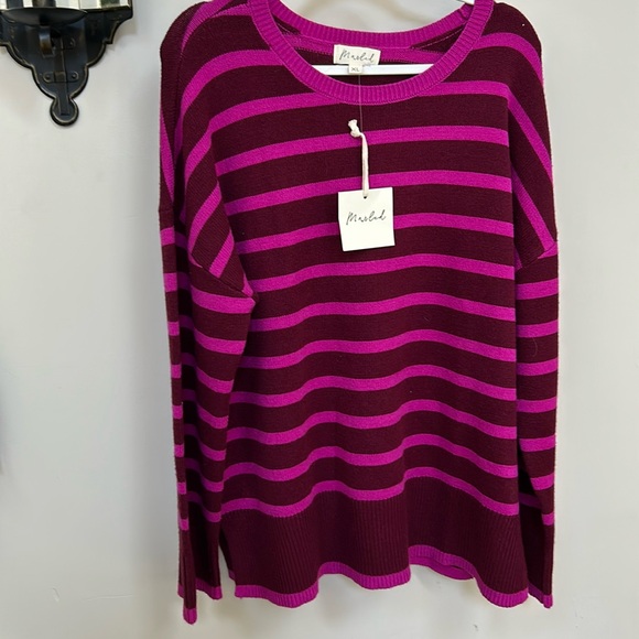 NWT Marled Striped Sweater XL - Picture 1 of 7